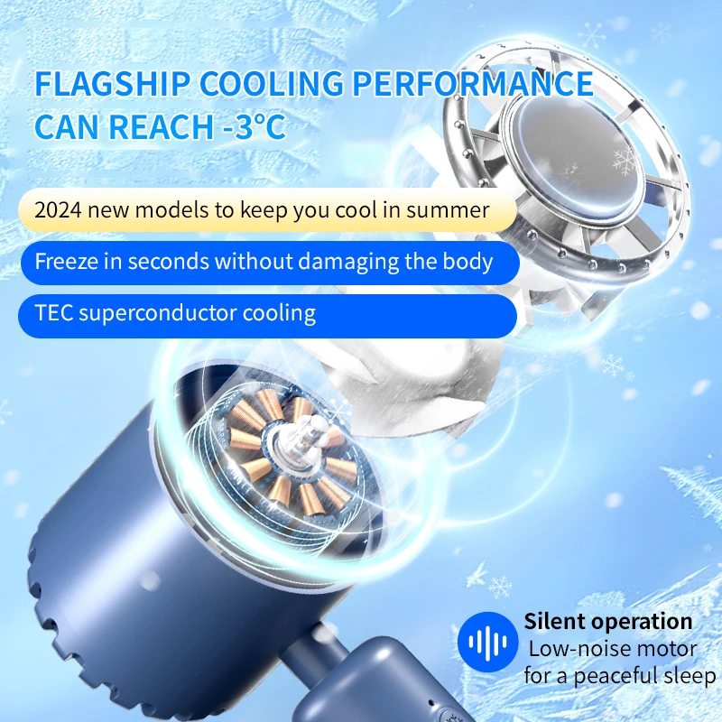 Portable High-Speed Mini Fan Outdoor Use Silent Air Supply Battery-Powered Camping Students Home Use Unlimited Speed Pocket Fan