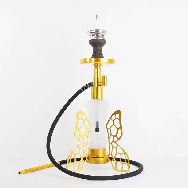 New Design Good Quality Acrylic Aluminum Shisha Custom Hookahs With Chicha Narguile Hose Pipe