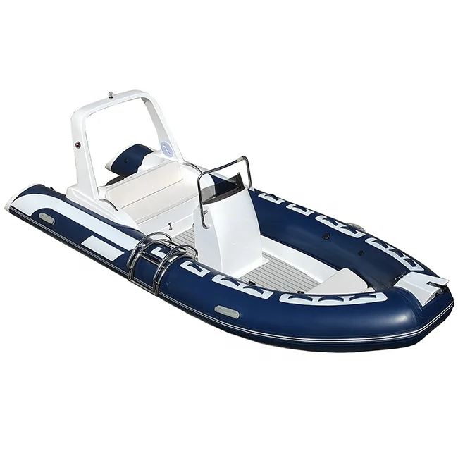Europe 17ft Fiberglass Hull Inflatable Boat RIB520C Hypalon/PVC 8 Capacity