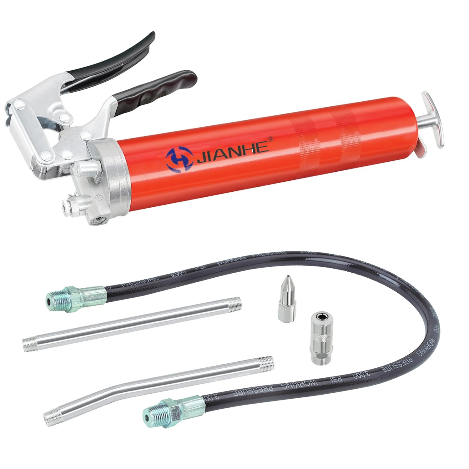500cc 14oz  American Style 12000psi Heavy Duty Manual Hand Pistol Grip Grease Gun 500cc