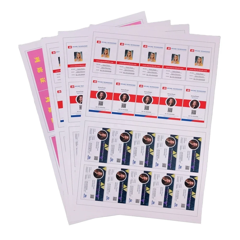 High Quality A4 A3 White Laser Printing PVC Card Sheet for Laser Printer