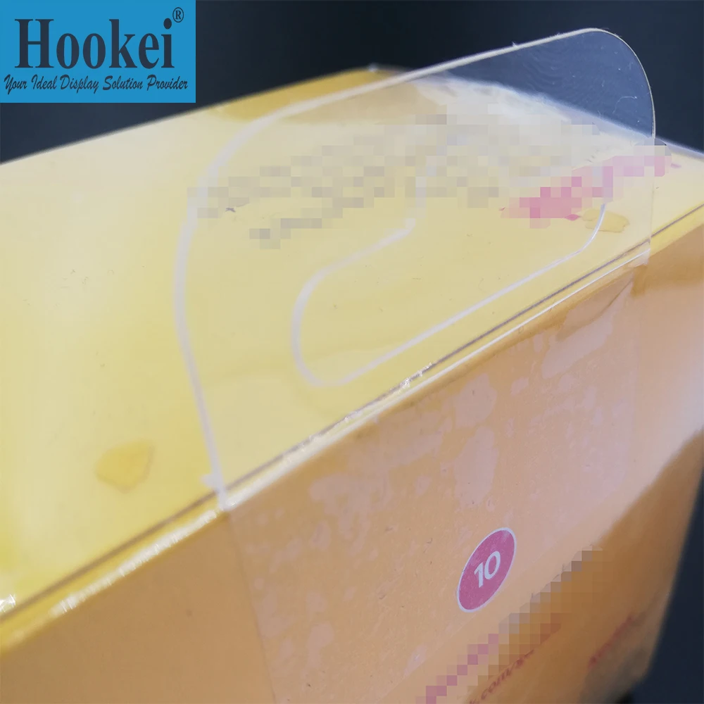 custom display euro hole adhesive plastic hang tabs