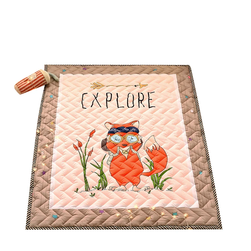 comfortable soft cotton folding baby play game mat creeping mat