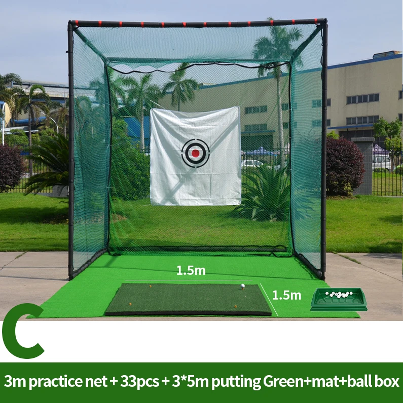 Golf Hitting Cage 3X3M cube Anti-rebound hose practice Cage Become a popular practice tool for golf masters of Golf hitting net