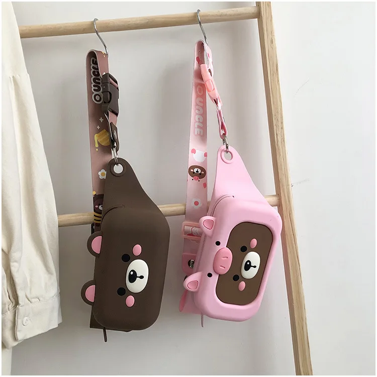 Cartoon Silicone Fanny Chest Pack  Belt Waist Crossbody  Chest Bag  for Girls Kids Women Gifts