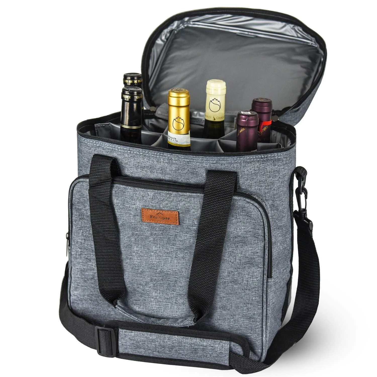 Custom Factory OEM Best Gift Wine Bottles Carrier Bag Insulated Wine Bag Cooler