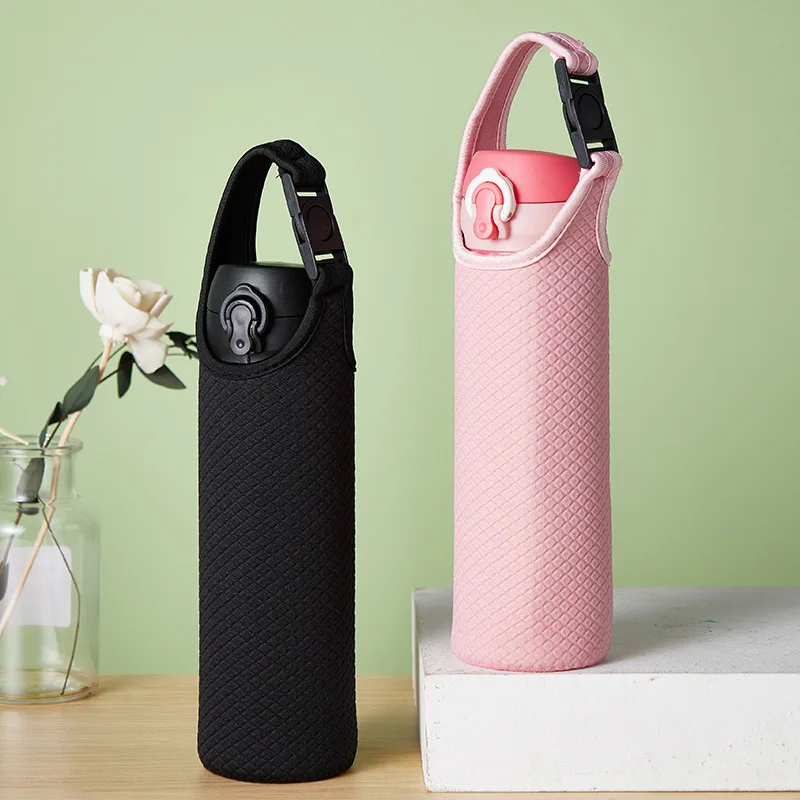Custom Water Bottle Holder Bag Portable  Neoprene Bottle Cooler Sleeve Cup Bag