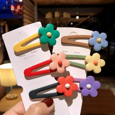 Girls Cute Cartoon Flower Hairpins Children Lovely Hair Clips Barrettes Headband Kids Hair Accessories