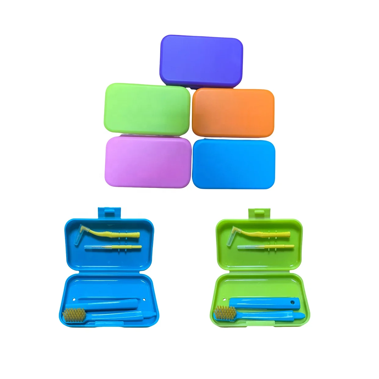 3  in 1 Portable travel dental oral care hygiene kits toothbrush kit teeth cleaning kit