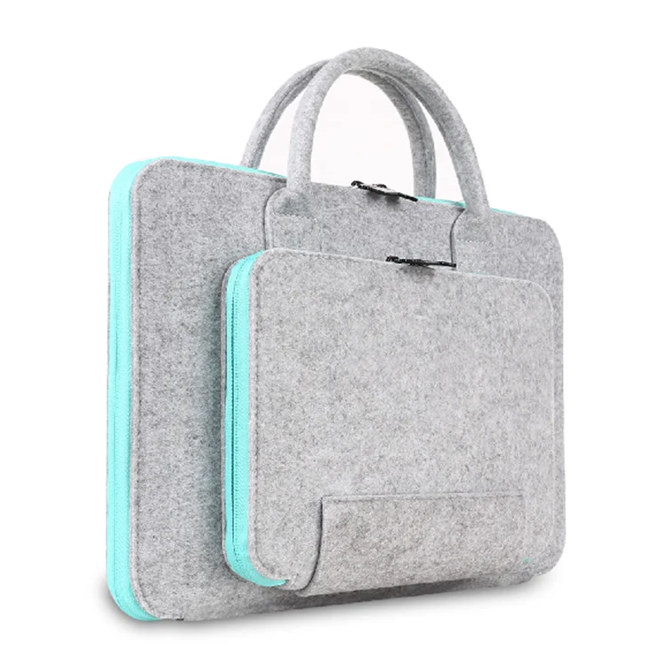 felt laptop bag double zipper felt briefcase inch laptop messenger computer case bag