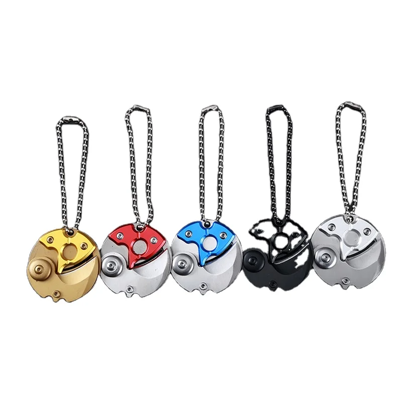 Складной мини-нож для монет, многофункциональный портативный нож для ключей, нож для фруктов из нержавеющей стали