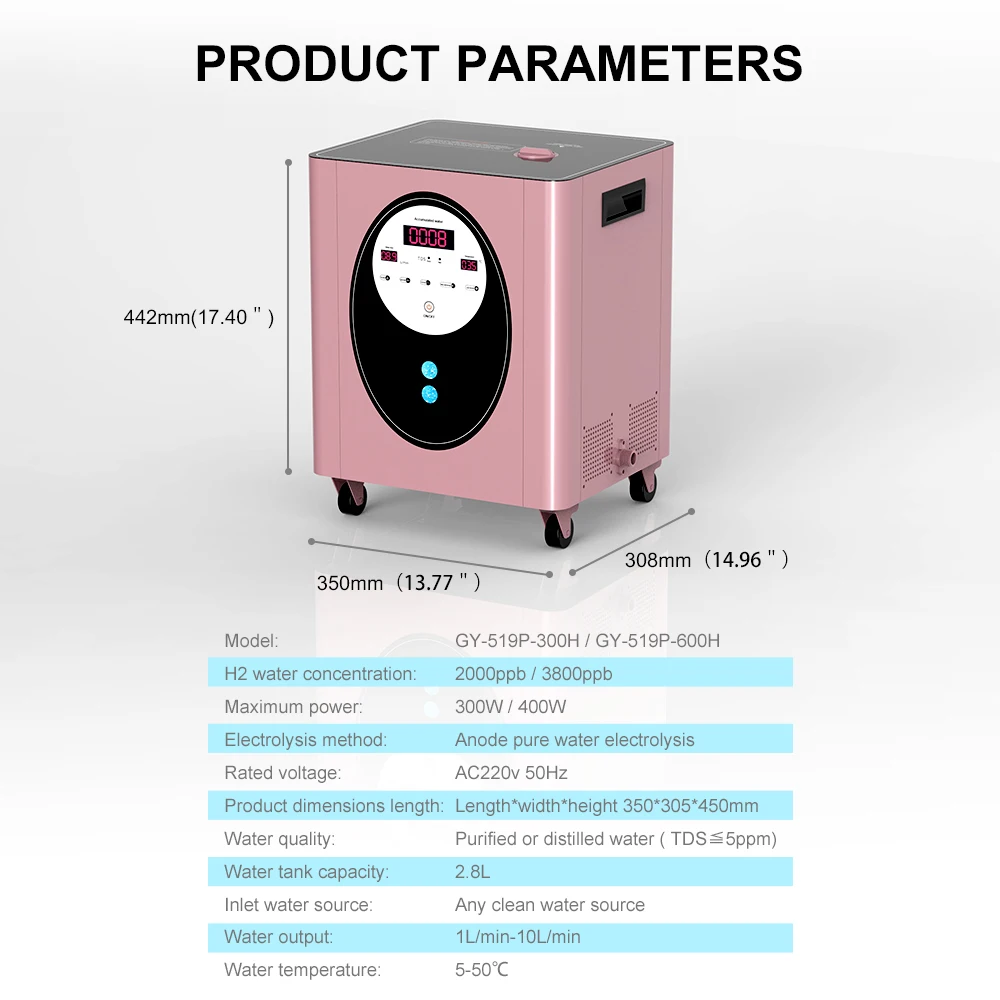 1-10L per minute h2 spa hydrogen hydrotherapy machine Spa hydrogen bathing machine shower water hydrogen generator