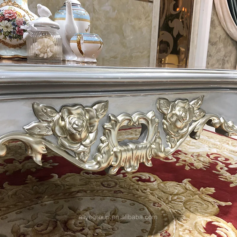 Роскошные твердой древесины классическая журнальный столик мебель для гостиной MBK-1291