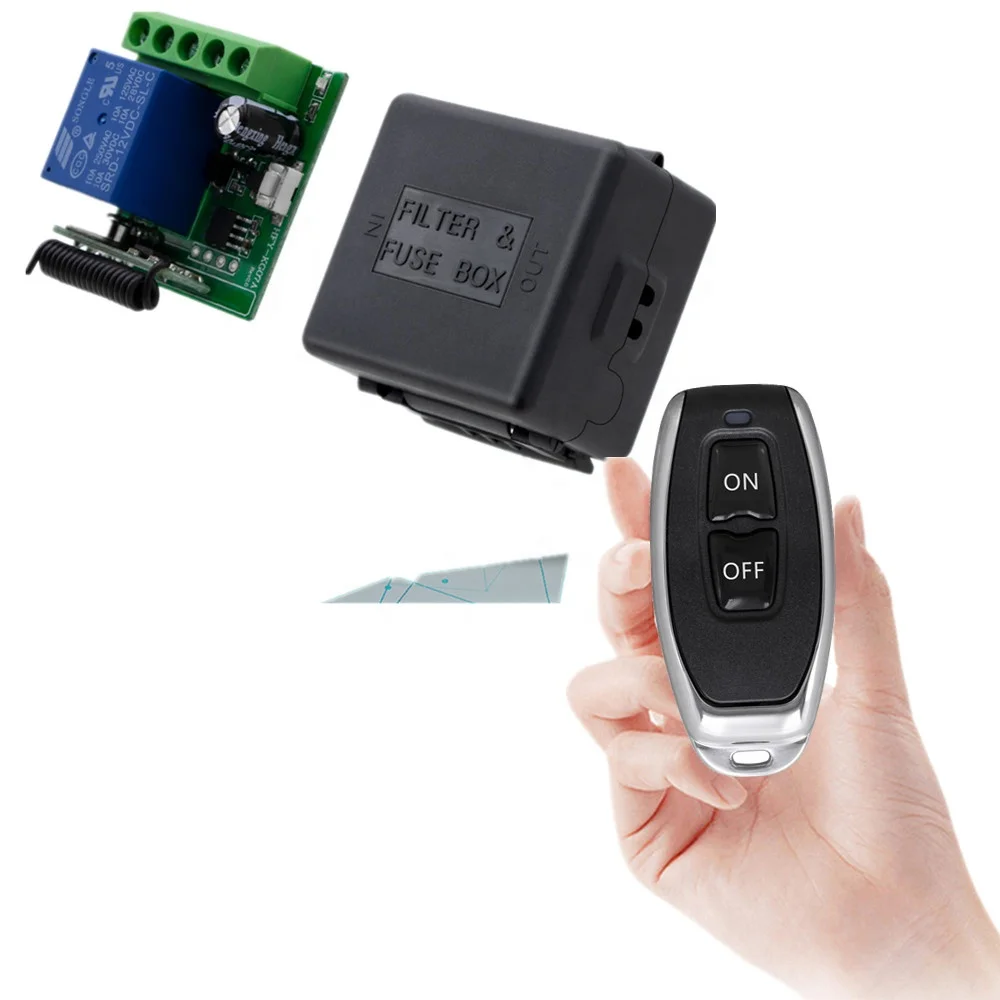 DC 12V 10A 1 Channel One Way Relay Module Universal 433MHz RF Remote Control Receiver Relay Switch