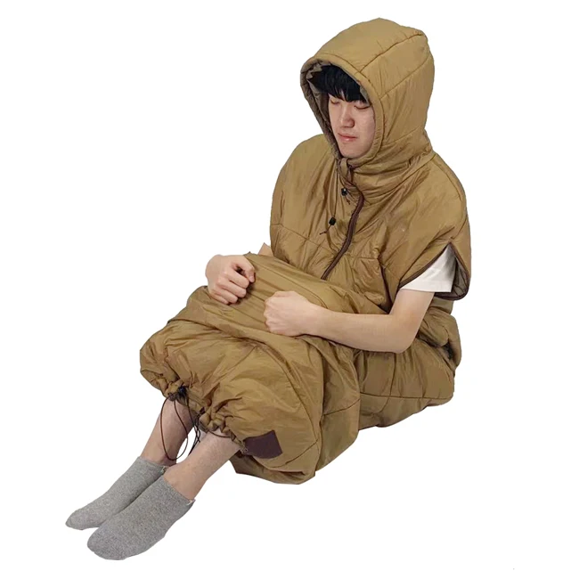 Водонепроницаемый всесезонный спальный мешок в форме человека для кемпинга на открытом воздухе