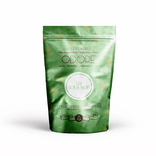 Custom Printed Coffee Bags Paper Zipper Bag With Valve Eco Paper Packing Heat Sealing Reusable Standing Up Pouch