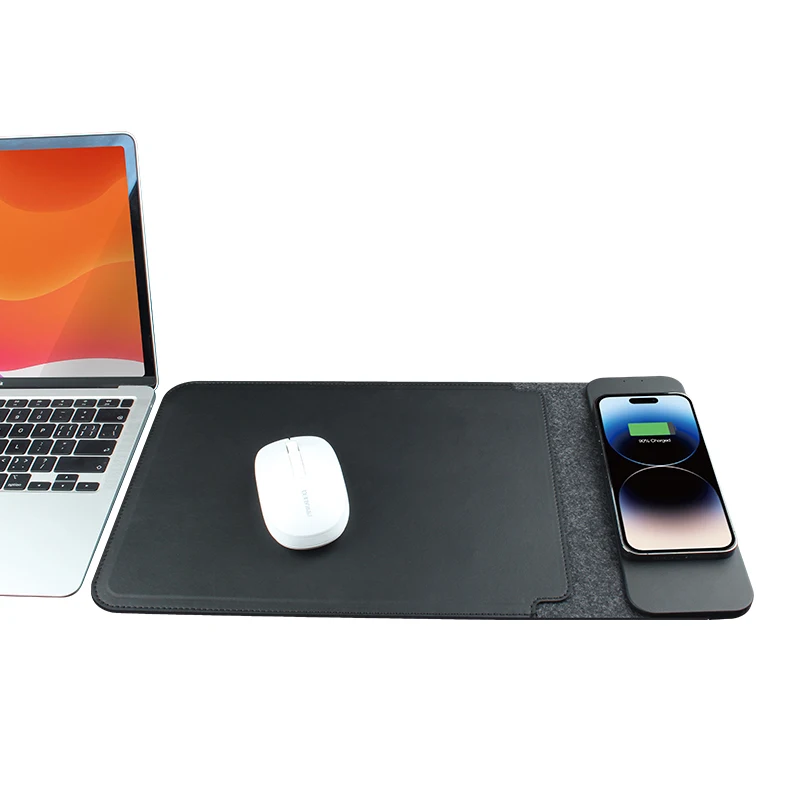 15-16inch 4 in 1 Magnetic Wireless Charging Laptop Sleeve PU Tablet Bag With Laptop Stand Mouse Pad