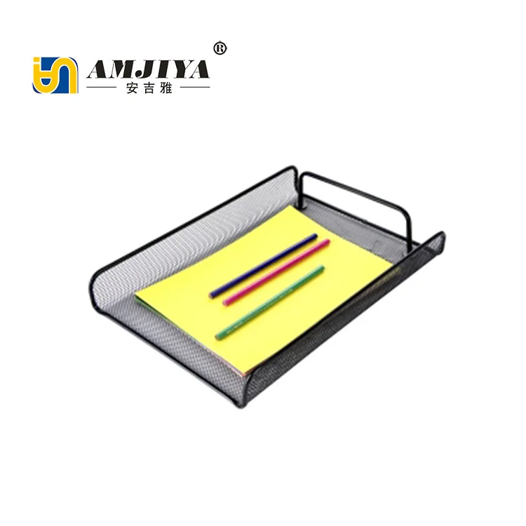 Factory Direct Sales Desk Storage Box Mesh Paper Certificate Stationery Document Tray File Tray