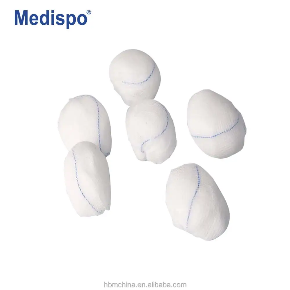 
Medispo Sterile surgical cotton wool balls 100% cotton white cotton Gauze Balls with X-ray Absorbent cotton gauz in medical 