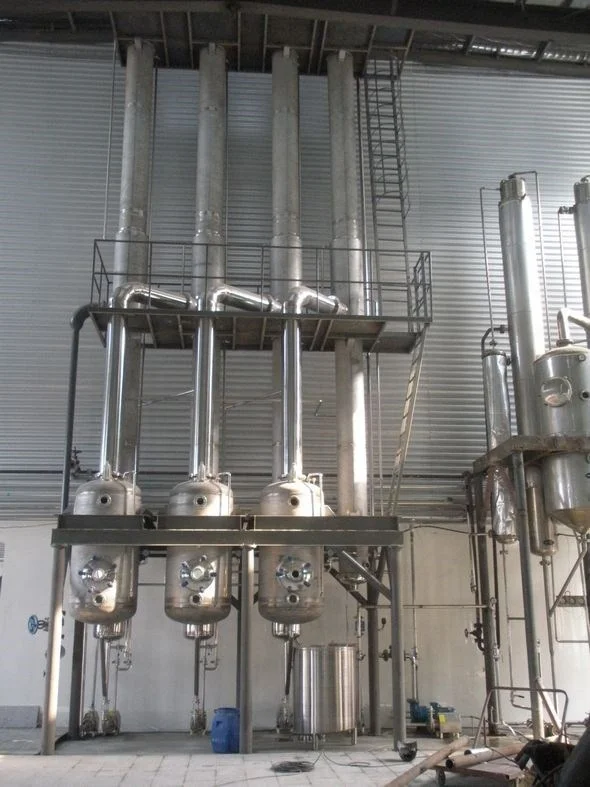 Customized Three Effect Falling Film Evaporator Chemical pharmaceutical industry vacuum  falling-film evaporator with good price