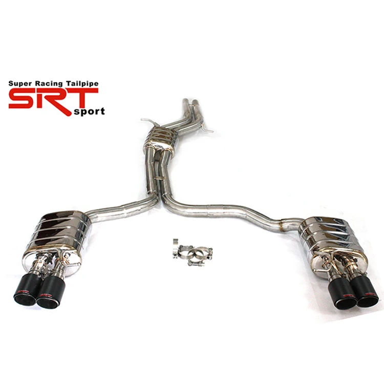 For Audi A6 exhaust 1.8T/2.0T/3.0T/2.5L catback exhaust C6 C7 exhaust with valve