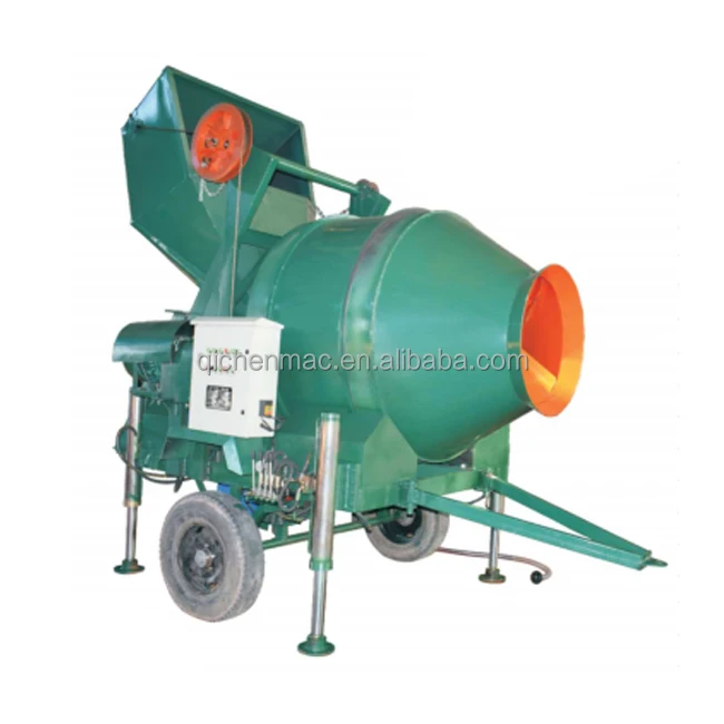 Hot selling JZC500 Diesel Concrete Climbing Hopper Mixer Cement Mixing Drum For Sale