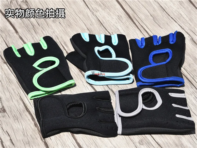 
Sports half finger gloves Cycling breathable mitts Fitness Sweat Non-slip Diving fabric Wear-resistant weight lifting gloves 