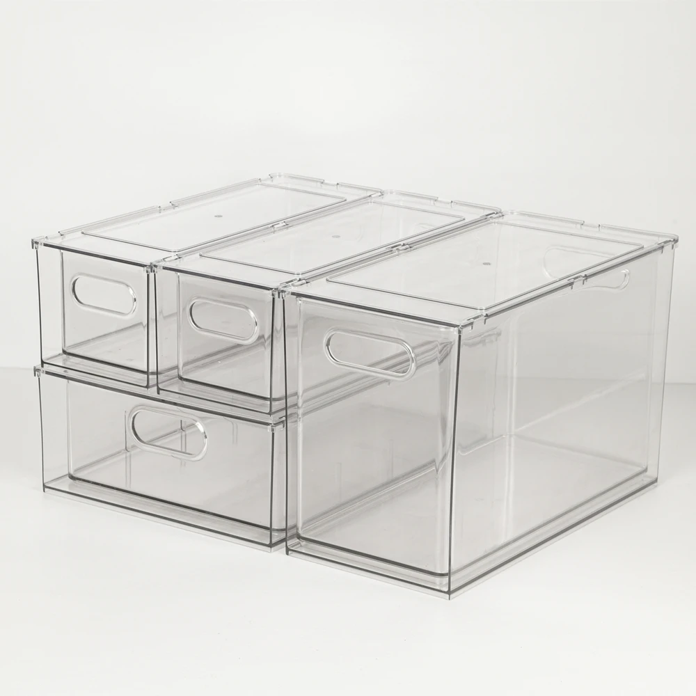 New style stackable Refrigerator drawer storage box food organizer bins