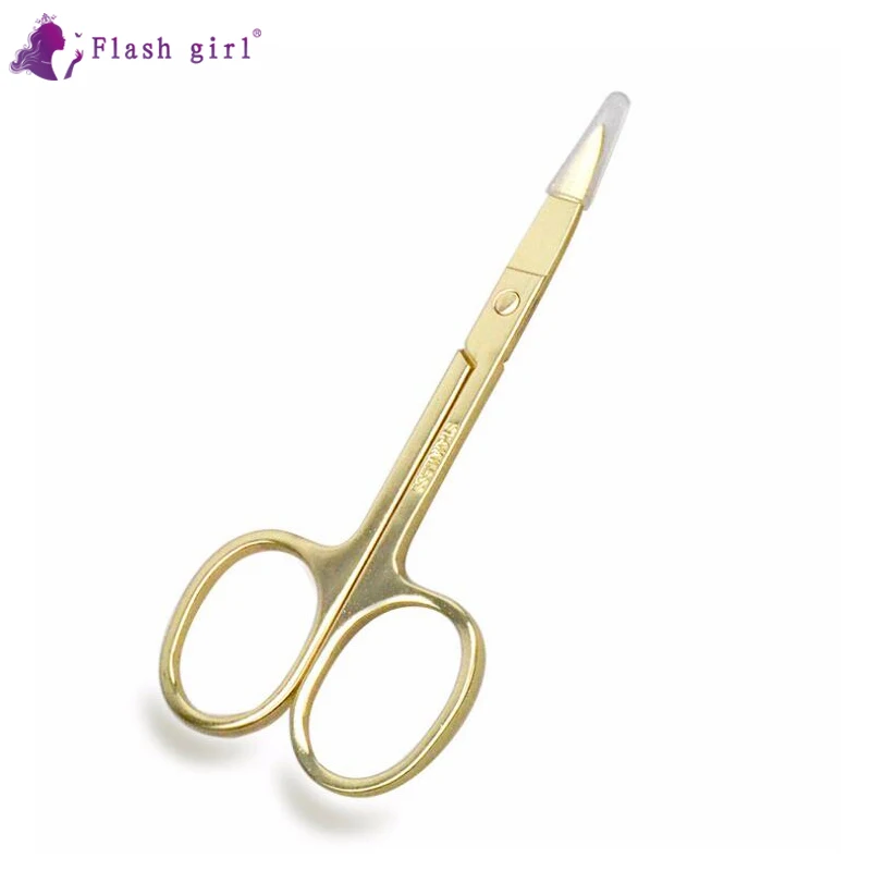 Professional makeup tools 3 colors stainless steel mini eyebrow scissors high quality fast