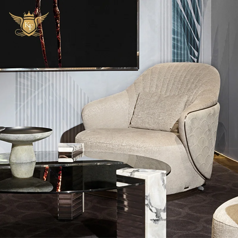 Мебель для гостиной из твердой древесины с ножками из бархатной ткани, Одноместный стул для дивана, офисное кресло с роскошным дизайном, белое кресло для отдыха в вестибюле