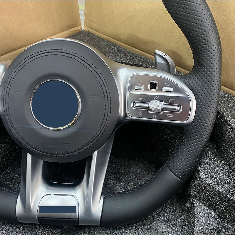 SJC Auto Leather Steering Wheel for Mercedes-Benz AMG B CLS G CLASS A45 C63 W176 W217 W218 W219 W222 W253 W463 W464 W204 W205