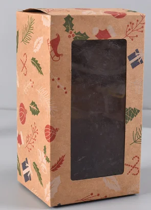 Luxury Custom Biodegradable Chocolates Bottle Wallet Scarf Transparent Window Kraft Paper Packaging Boxes