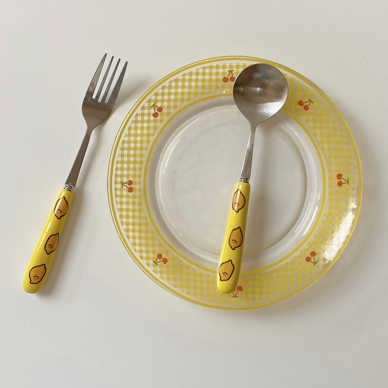 Wholesale Flatware Ceramic Handle Cute Silverware Stainless Steel Spoon and Fork