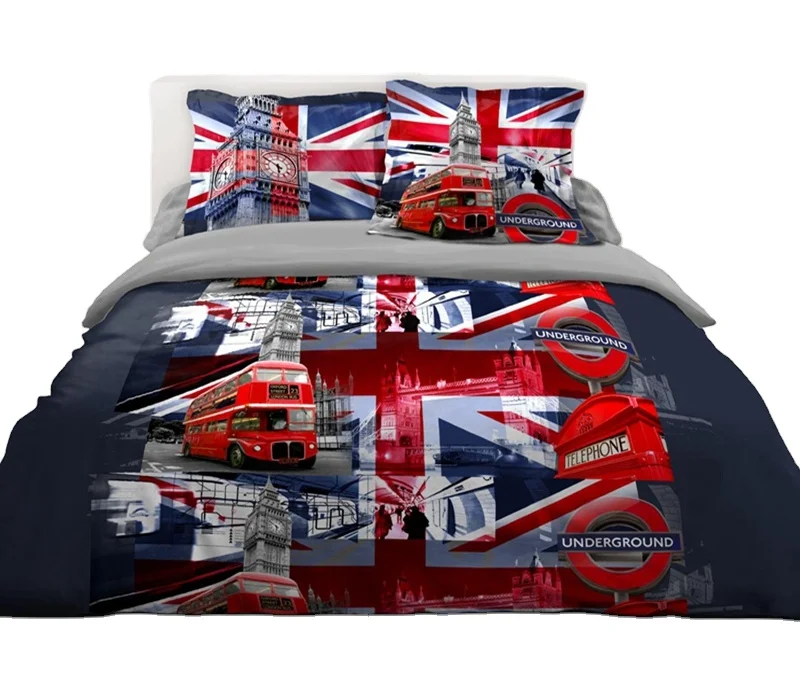 Бытовой цифровая печать, набор стеганых одеял 100% хлопок лист спальни постельное белье Мягкий