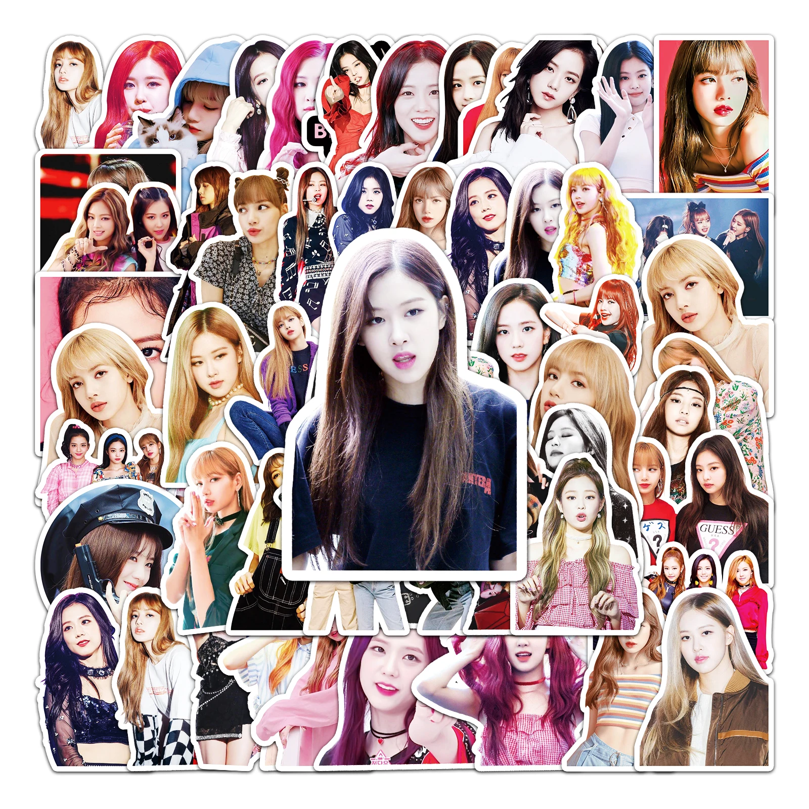52Pcs Korean Girls Groups BLACKPINK Decorative Stickers For Kids Suitcase Laptop Bike Guitar Bottle Skateboard Vinyl PVC Decals