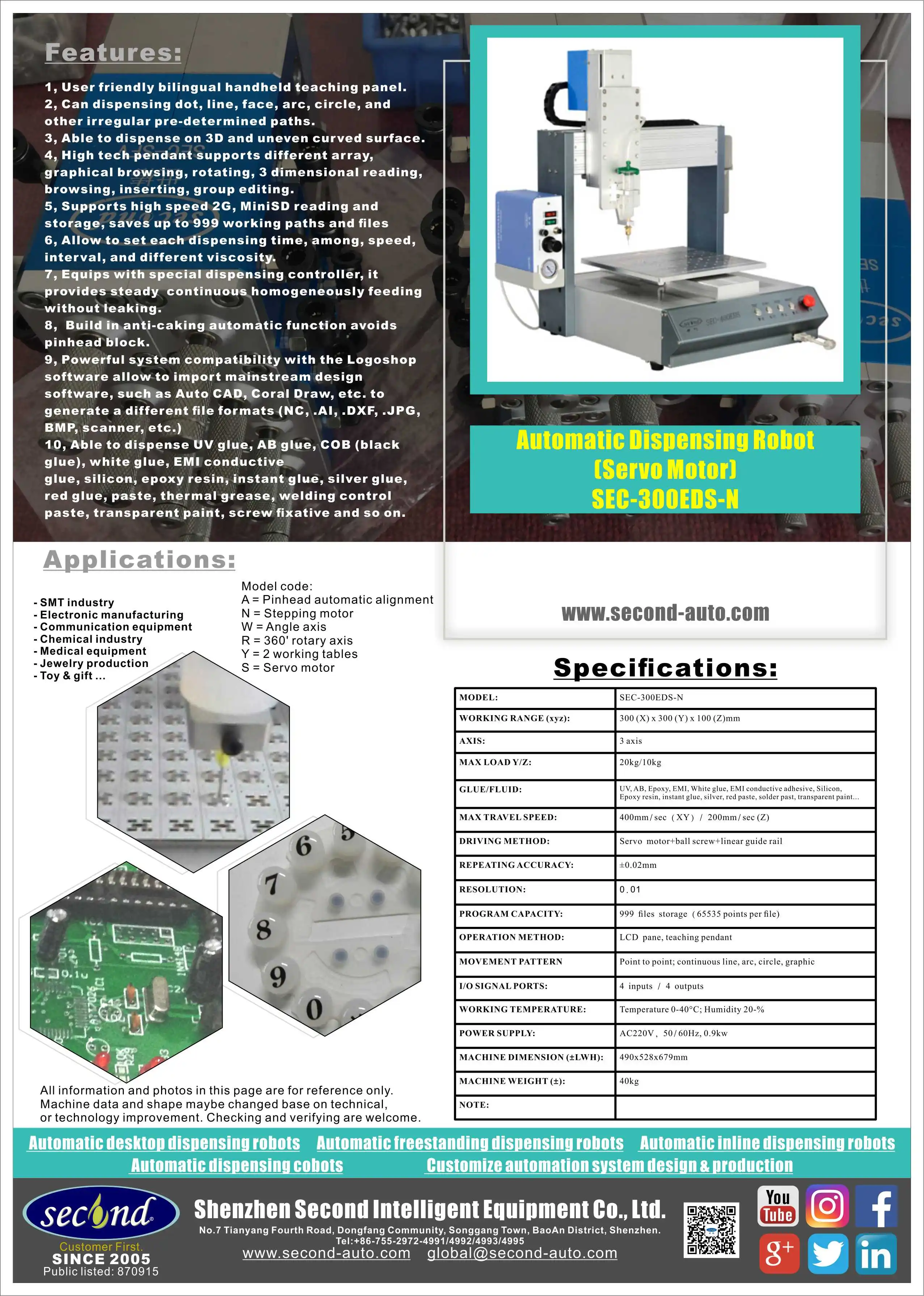 High precision 3 Axis XYZ CE certificated automatic dispensing robots glue dispenser for LCD and LED