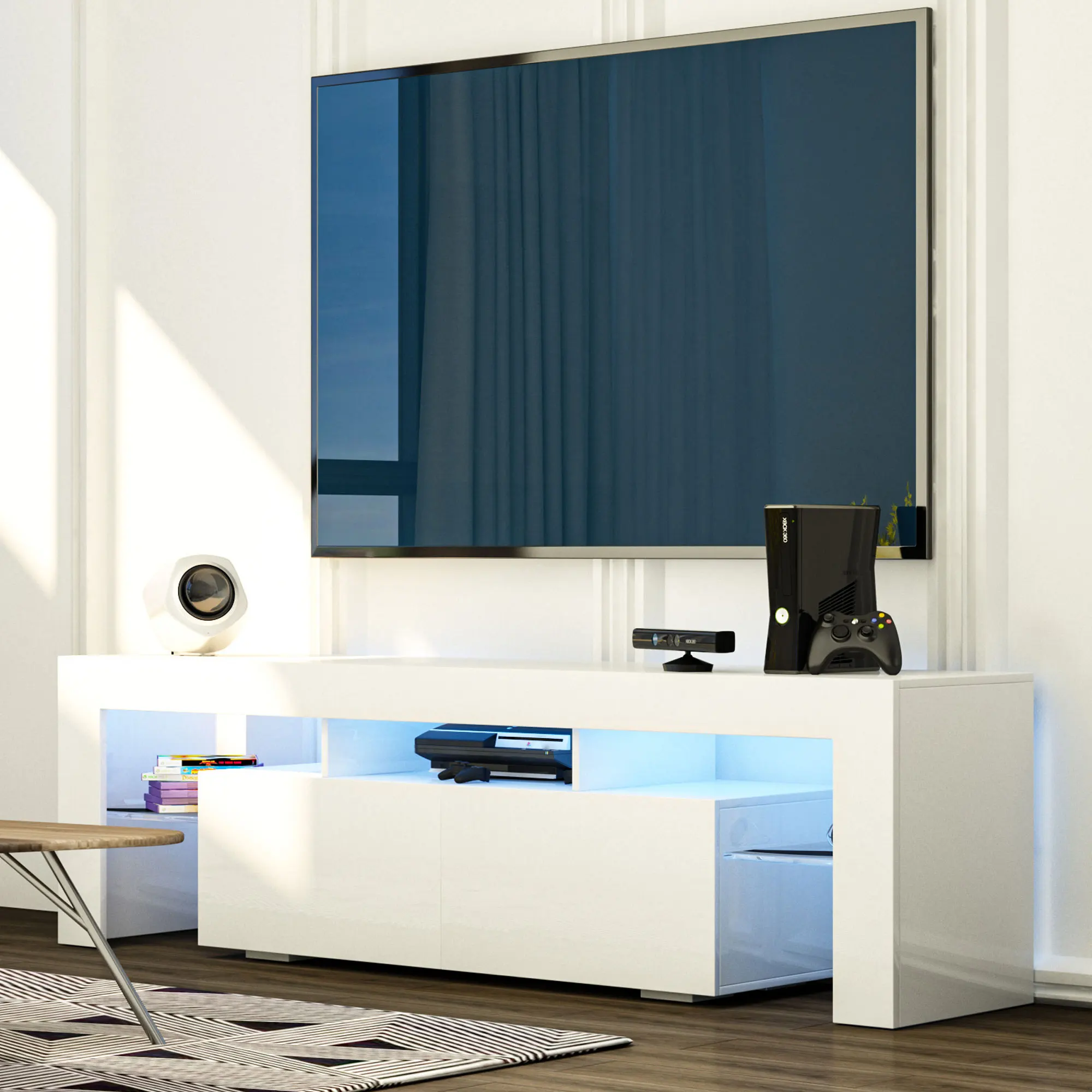 modern white tv table stand media console tv entertainment unit wooden tv cabinet living room furniture
