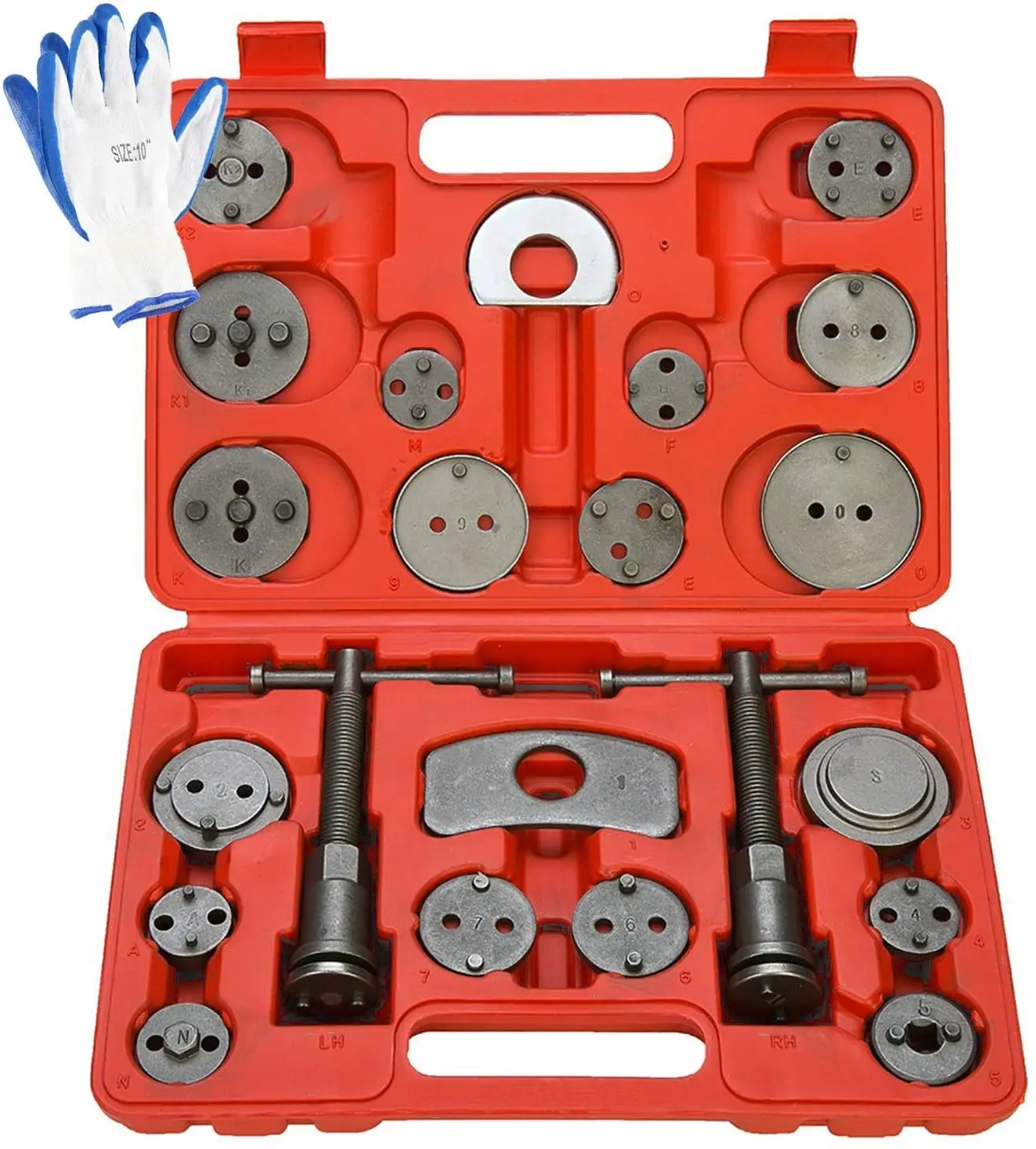 24PC Disc Brake Caliper Brake Piston Wind Back Rewind Hand Tool Kit with Case