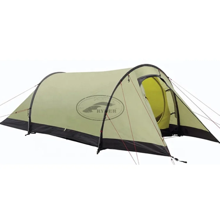 Best Seller Outdoor Waterproof Aluminum Frame Flame Retardant 2 Person Double Wall Classic Tunnel Tent Camping Gear