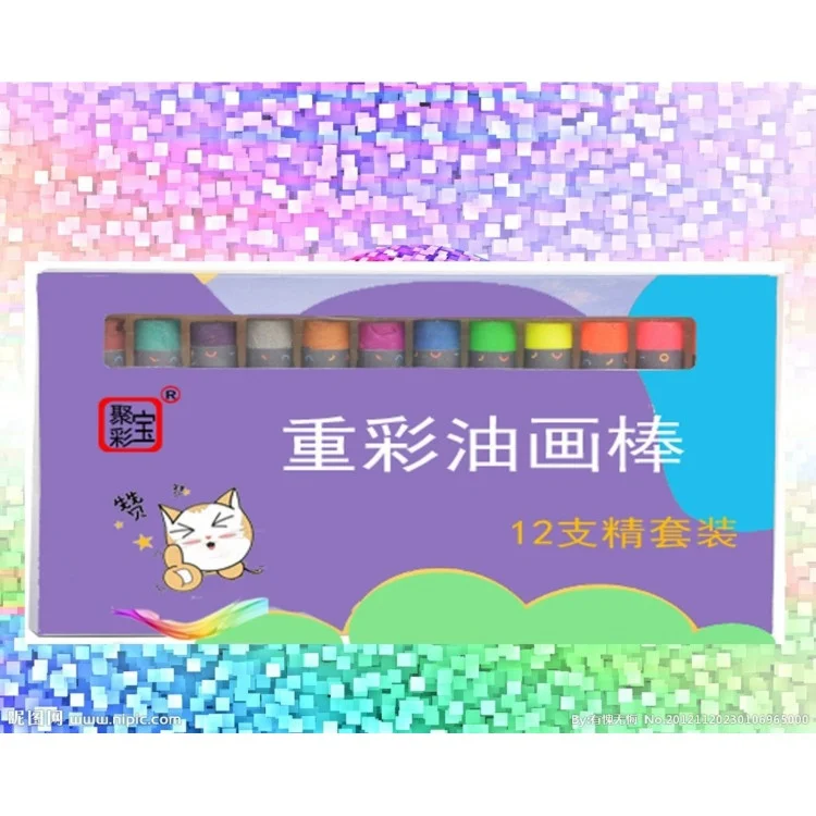 12 crayons kids multi color crayon color oil pastel set