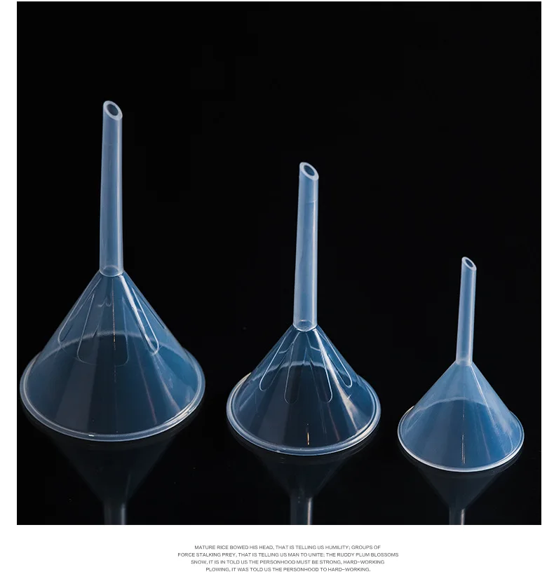 perfume make-up water make-up kit cheap plastic small funnel for cosmetic filling funnel