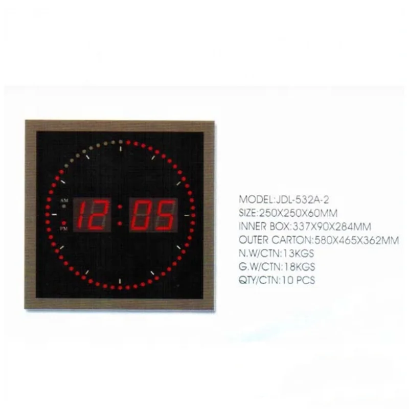 LED digital radio controlled electronic time clock