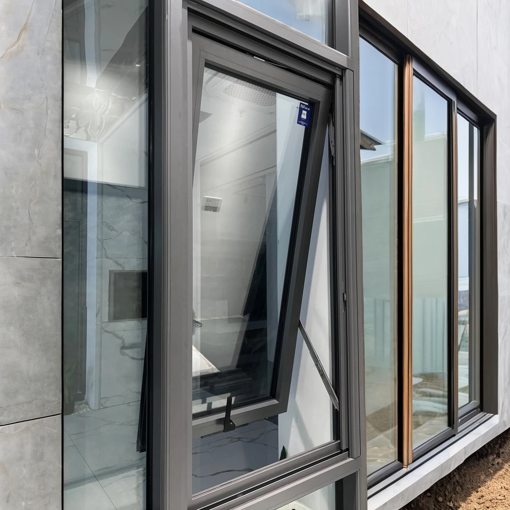 Minimalist Anti-Theft Broken Bridge Aluminum System Soundproof Casement Windows Stainless Steel Horizontal Screen Window