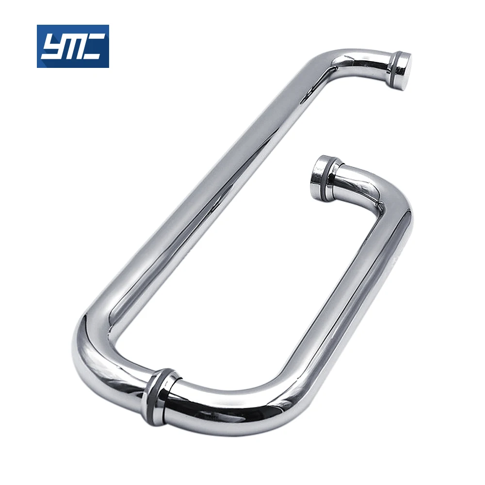 High quality twol bar Stainless Steel shower door handle bathroom glass pull door handle
