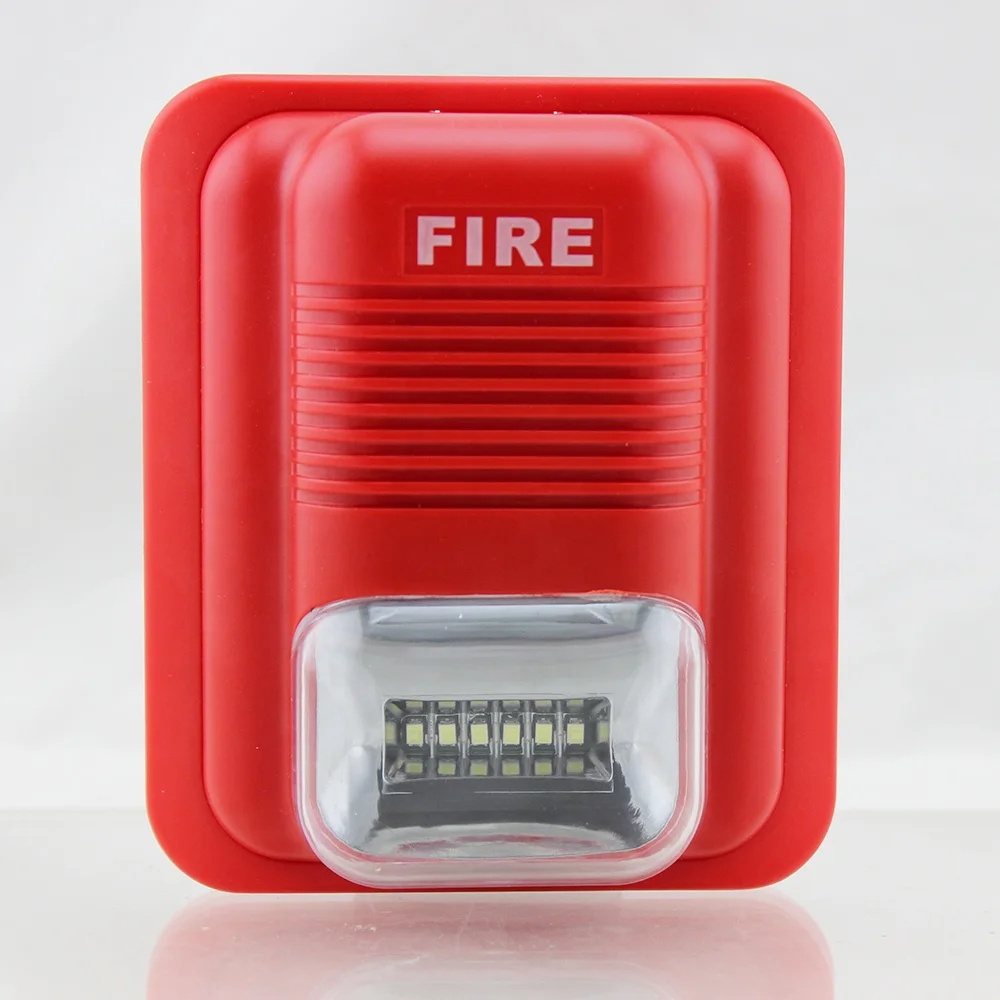 Wireless RF433 Credible Quality Fire Alarm Bell Siren Security Horn Buzzer Sound And Light Strobe For Fire Alarm