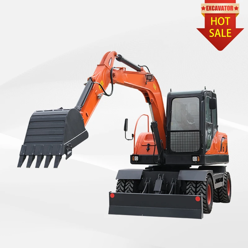 four-wheel drive mini excavator 8 ton wheel hydraulic excavator