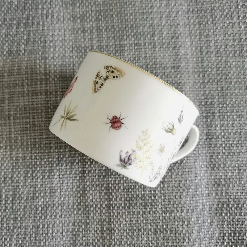 Set of 6 Chinese Style Tableware Porcelain Coffee Cup Saucer Sets Tea Cups And Saucers Bone China