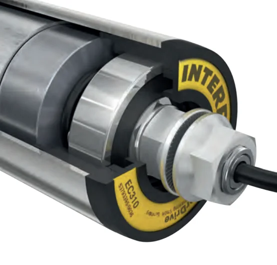 48V 50W Interroll Miniature Electric Drum EC5000-V-ribbed Belt Drive Head conveyor roller