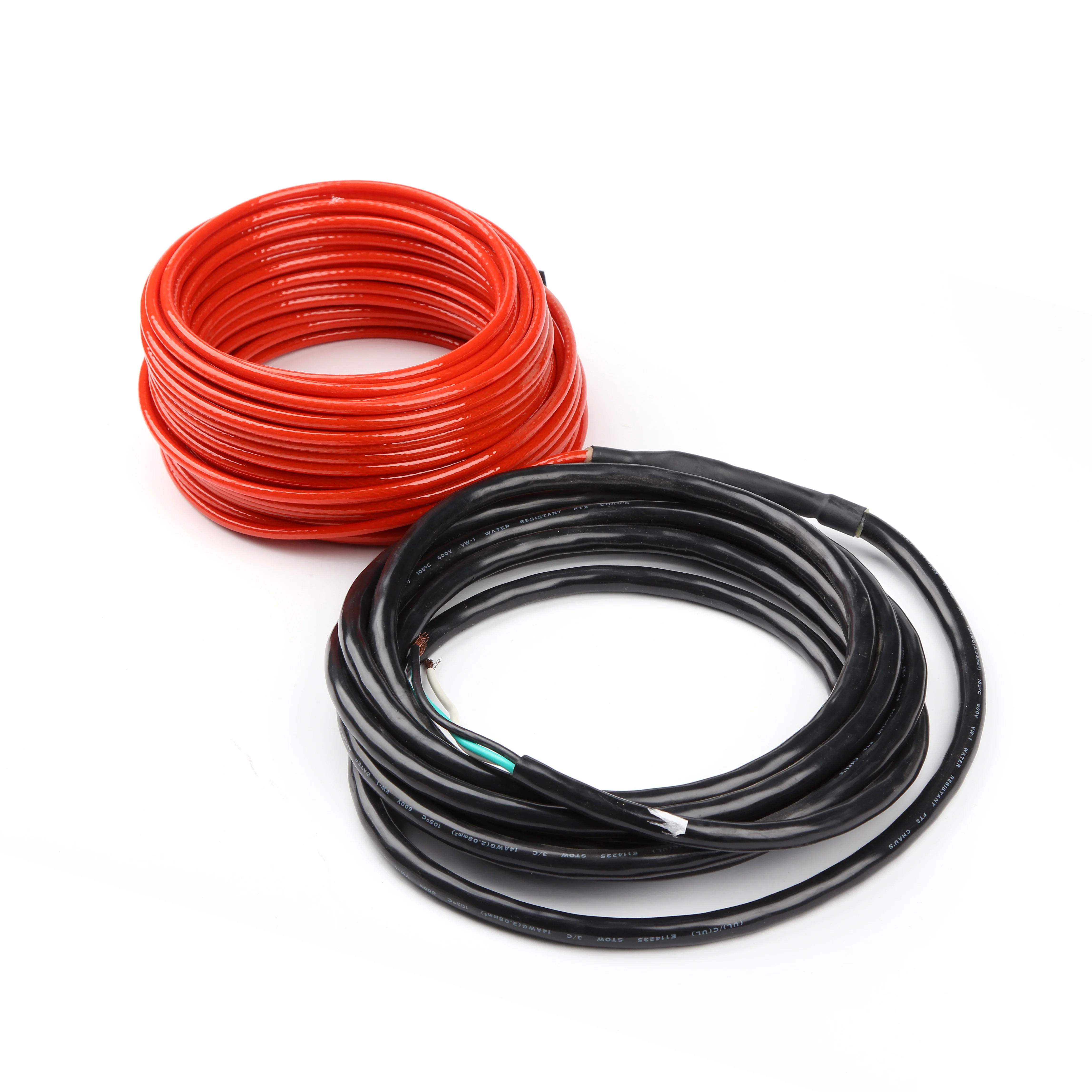 Electric snow melting heating cable system for use in driveways and parking lots