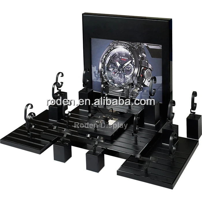 
famous brand omega watch display new design watch display counter merchandise display 
